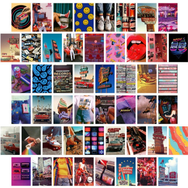 50 WALL CLUTTER CARDS - RETRO REVIVAL